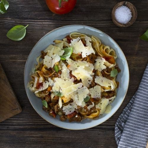 Pasta med kjøttsaus og Østavind®