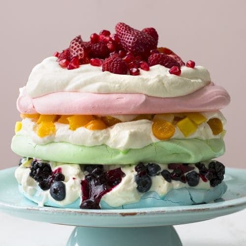 Fargerik pavlova i lag