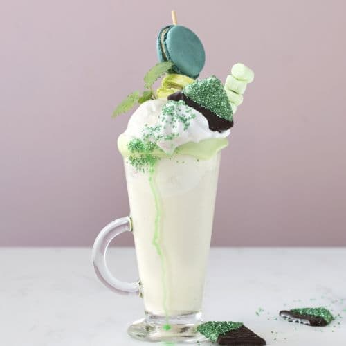 Vaniljemilkshake med mintsjokolade