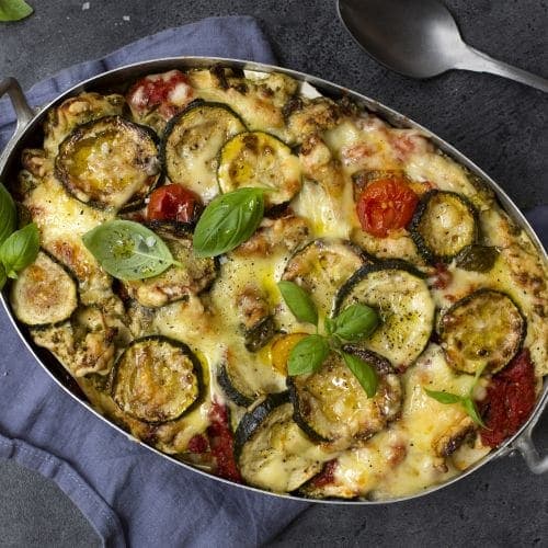 Lasagne med kylling og squash