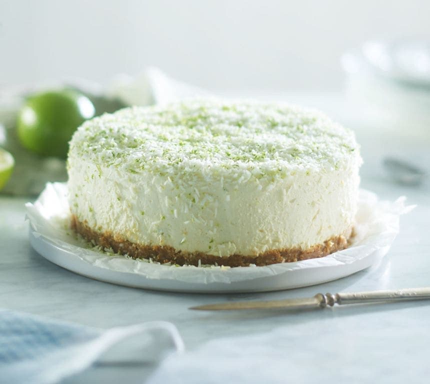 Ostekake med kokos og lime