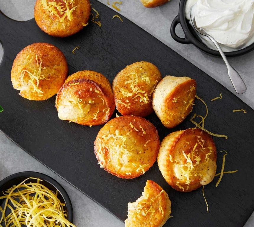 Sitronmuffins med vaniljekesam