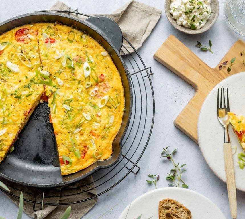 Eggepanne med cottage cheese