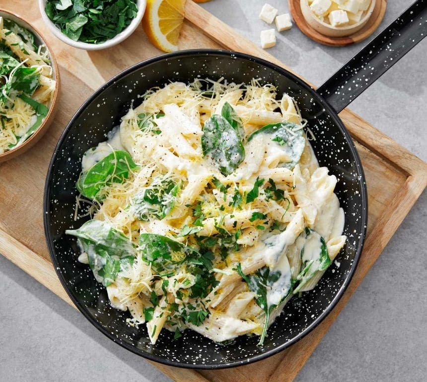 Kremet pasta med sitron