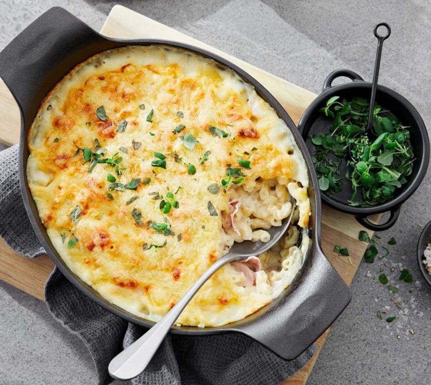 Makaroniform med skinke