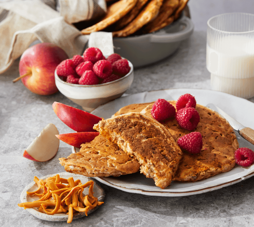 Pannebrød med kefir og brunost