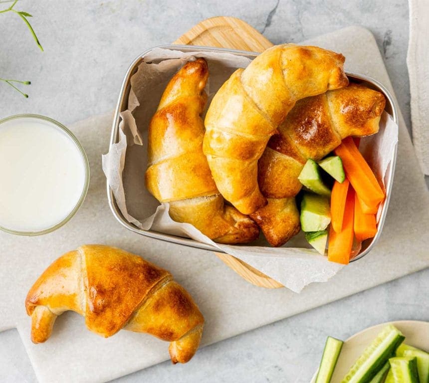 Horn med ost og skinke