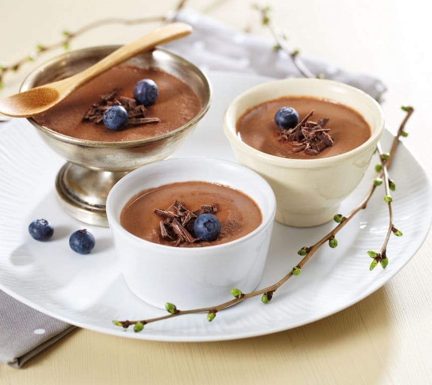Sjokolade panna cotta med Kesam®