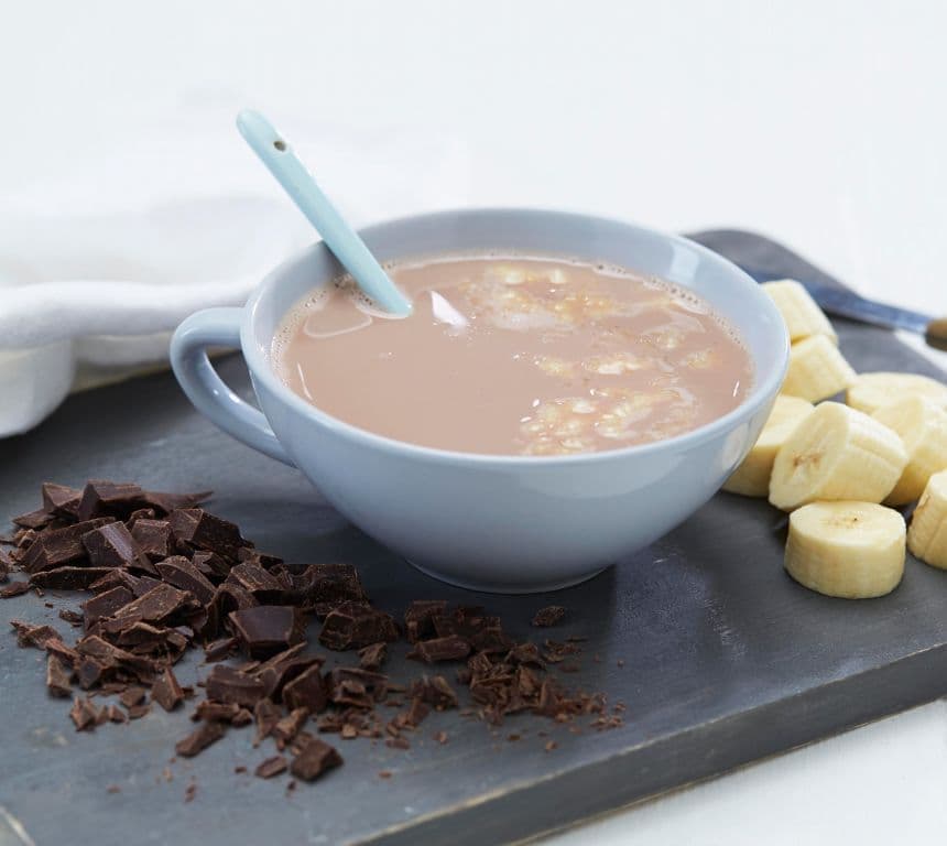 Varm sjokolade med banan