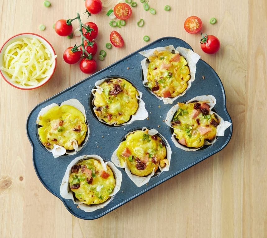 Omelettmuffins med pølse