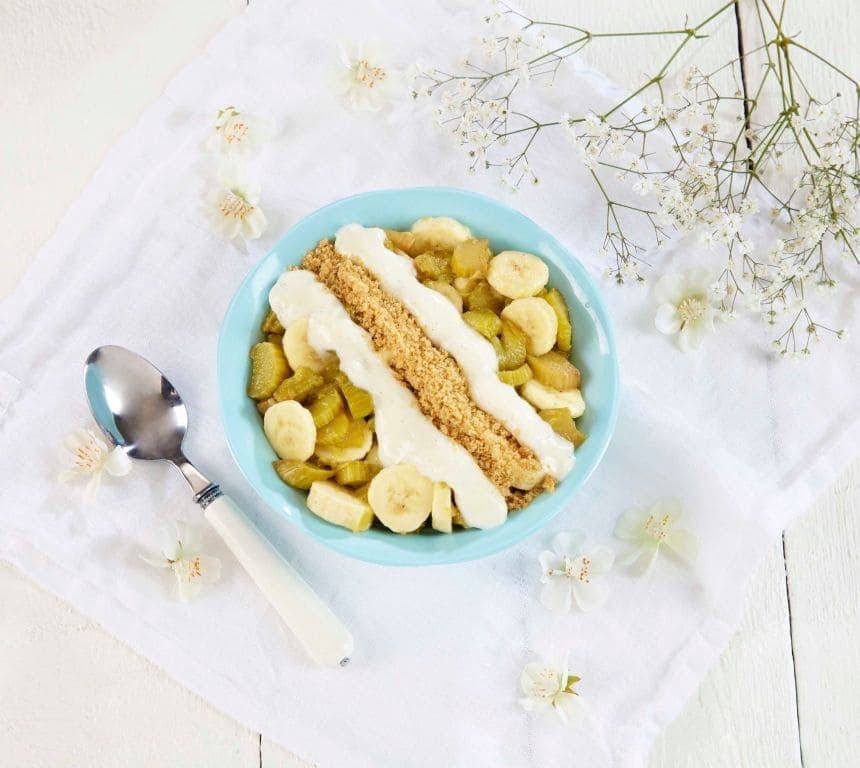 Rabarbra- og banankompott