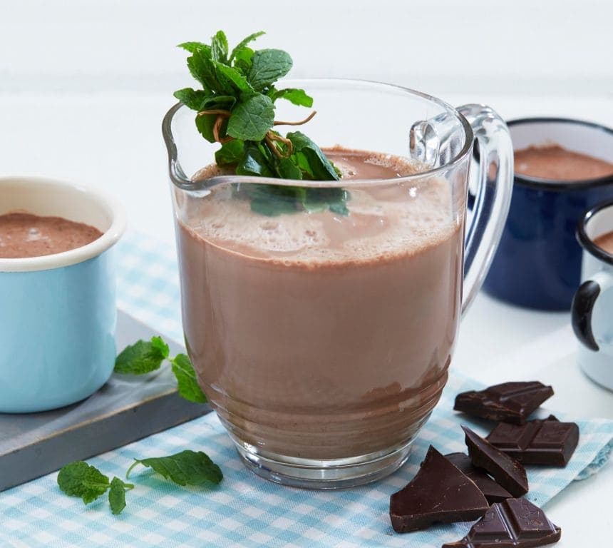 Varm sjokolade med peppermynte