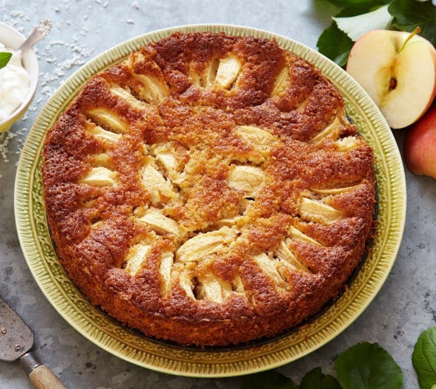 Eplekake med kokos