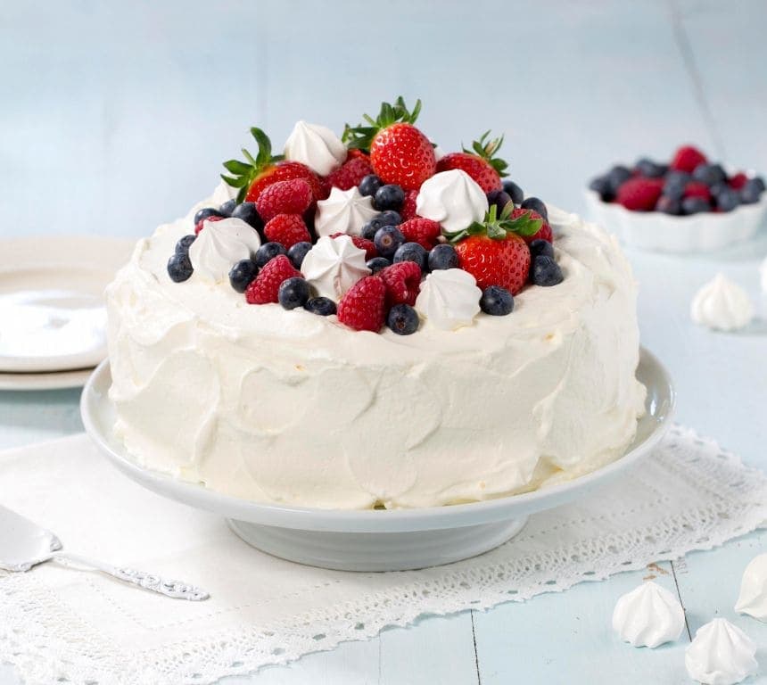 Bløtkake med vaniljefyll