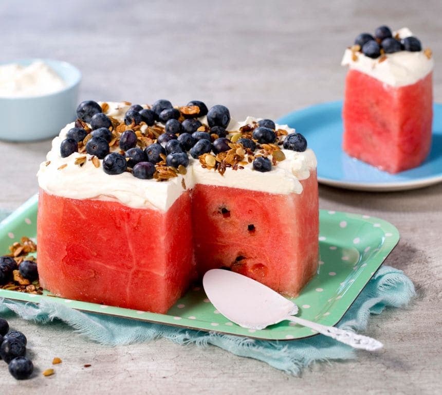 Vannmelonkake med krem