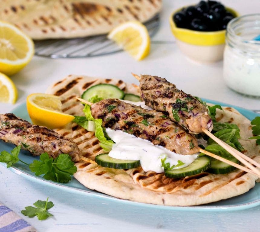 Kyllingkebab med tzatziki