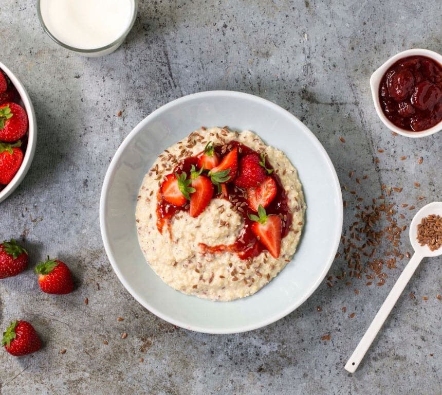 Hirsegrøt med linfrø