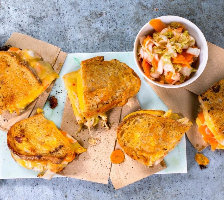 Kimchi-grilled cheese sandwich