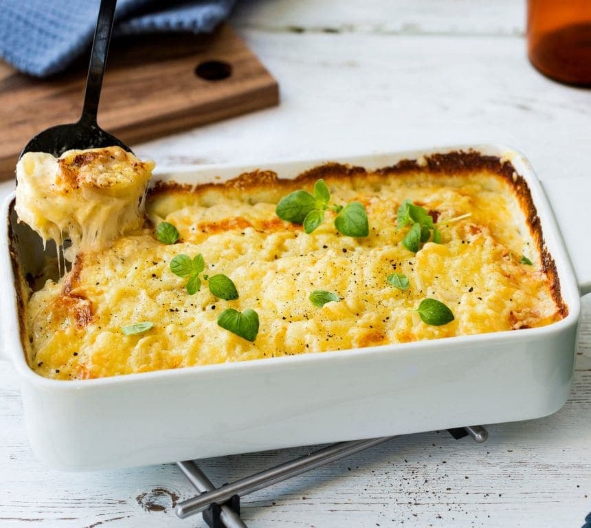 Fløtegratinerte poteter