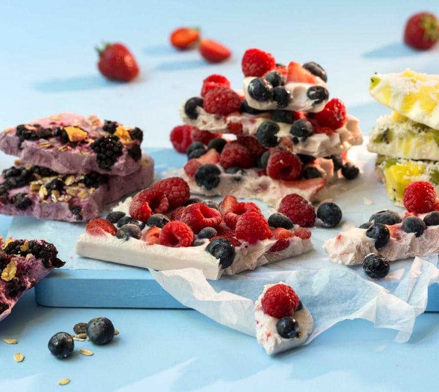 Frozen yoghurt-barer