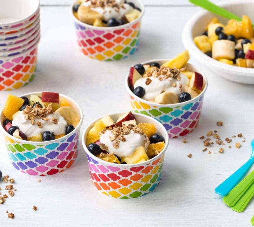 Fruktsalat med Kesam® og müsli