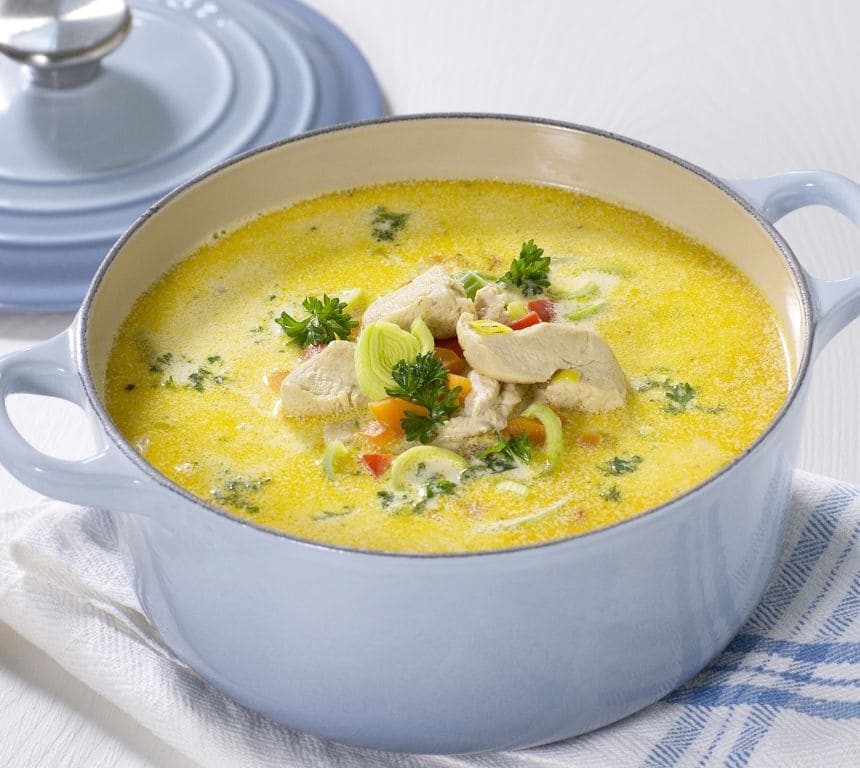 Kremet kyllingsuppe