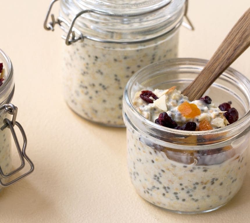 Kjøleskapsgrøt med vanilje