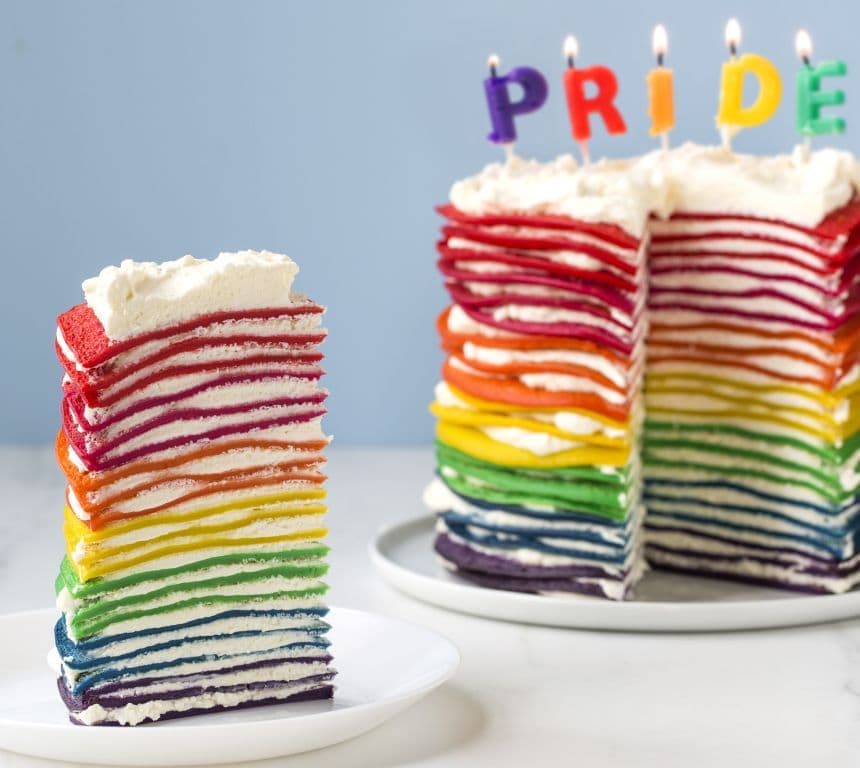 Regnbue-pannekake-kake