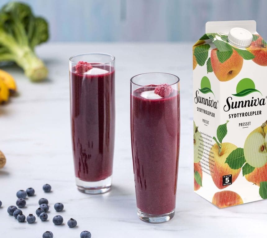 Blåbær- og ingefærsmoothie