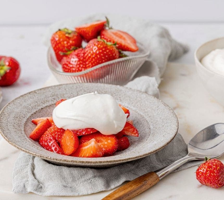 Jordbær med krem