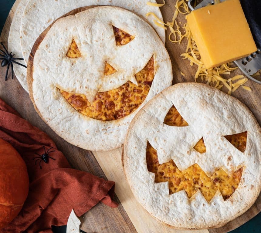Halloween quesadilla