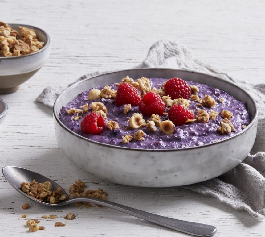 Smoothiegrøt med blåbær