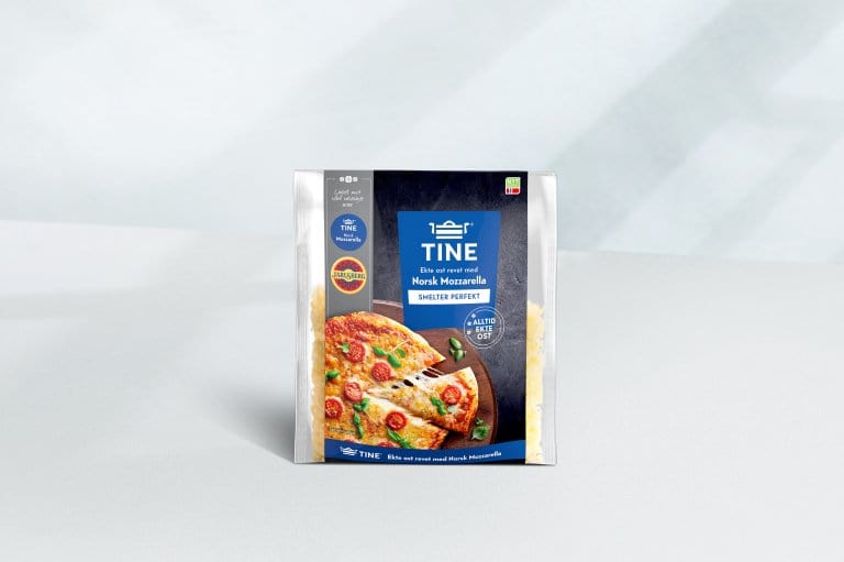 Ekte ost revet med norsk Mozzarella
