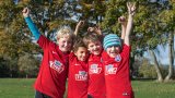Barn på TINE Fotballskole
