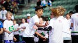 Stafettveksling på TINEstafetten på Bislett stadion